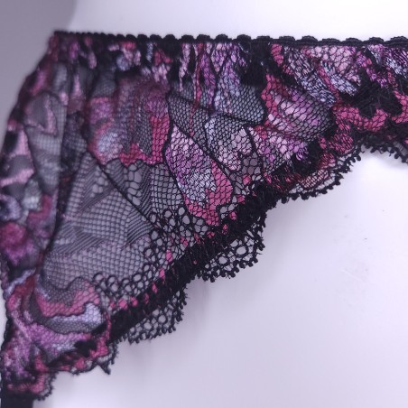 Velvet Petal: Purple Silky Sissy Garter Belt for Men