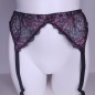 Velvet Petal: Purple Silky Sissy Garter Belt for Men