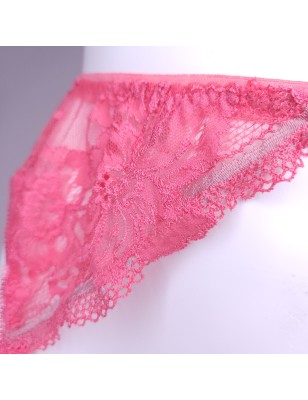 Peach Bliss: Pink Garter Belt Soft Lace