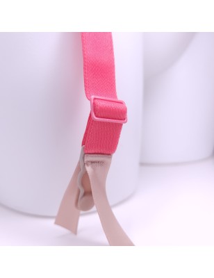 Peach Bliss: Pink Garter Belt Soft Lace