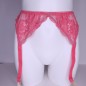 Peach Bliss: Pink Garter Belt Soft Lace
