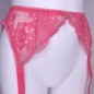 Peach Bliss: Pink Garter Belt Soft Lace