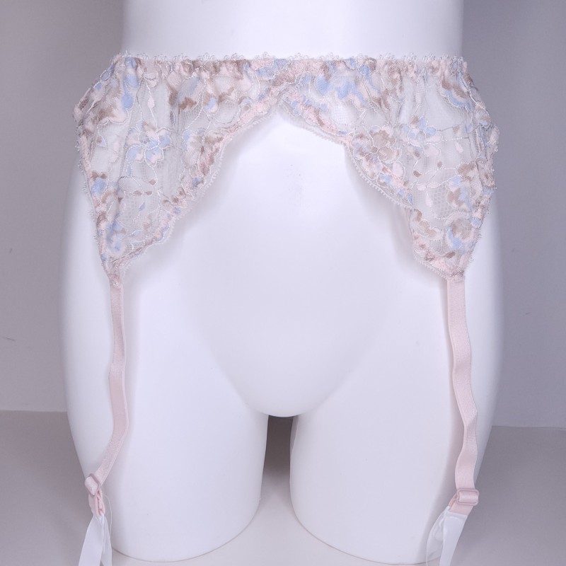 LunaSissy Luna Embroidered Garter Belt main image 1