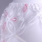 Lacy Luxe: White Pink Garter Belt Sissy Lingerie