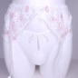 Lacy Luxe: White Pink Garter Belt Sissy Lingerie