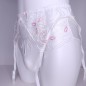 Lacy Luxe: White Pink Garter Belt Sissy Lingerie