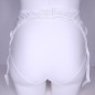 Lacy Luxe: White Pink Garter Belt Sissy Lingerie