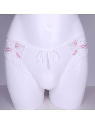 Lacy Luxe: Silky Stretch Sissy Thong Panties for Men