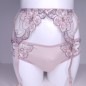 SissySat Elegance: Satin & Lace Beige Garter Belt