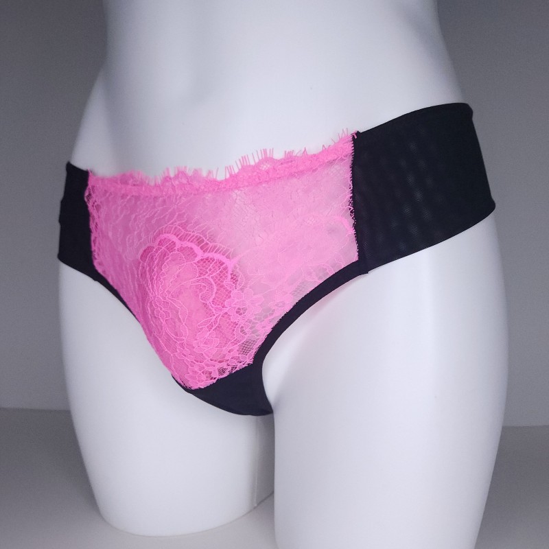 Rose Meringue: Pink Lace Crossdressing Panties for Men Rose Meringue: Pink Lace Crossdressing Panties for Men