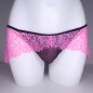 Rose Meringue: Pink Lace Frill Thongs for Men