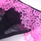 Rose Meringue: Pink Lace Frill Thongs for Men