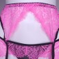Rose Meringue: Pink Black Lace Garter Belt Rose Meringue: Pink Black Lace Garter Belt