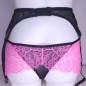 Rose Meringue: Pink Black Lace Garter Belt Rose Meringue: Pink Black Lace Garter Belt