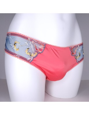 Marigold Kiss: Orange Satin Sissy Panties for Men