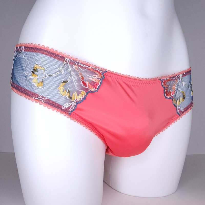 Marigold Kiss: Orange Satin Sissy Panties for Men Marigold Kiss: Orange Satin Sissy Panties for Men