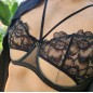 Lace Eclipse: Strappy Black Lace Mesh Bra for Men – AA Cup