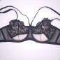 Lace Eclipse: Strappy Black Lace Mesh Bra for Men – AA Cup