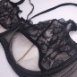 Lace Eclipse: Strappy Black Lace Mesh Bra for Men – AA Cup