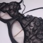 Lace Eclipse: Strappy Black Lace Mesh Bra for Men – AA Cup