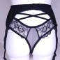 Lace Eclipse: Black Lace Sissy Lingerie Garter Belt