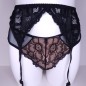 Lace Eclipse: Black Lace Sissy Lingerie Garter Belt