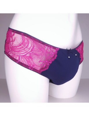 Twilight Harmony: Vibrant Purple Panties for the Plus-Size Man