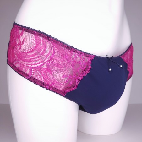 Twilight Harmony: Vibrant Purple Panties for the Plus-Size Man