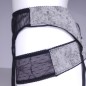 Noir Intrigue: Grey and Black Garter Belt for Men Noir Intrigue: Grey and Black Garter Belt for Men