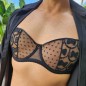 Midnight Ties: Underwire Bra for Men in AA Cup Black Bowties Midnight Ties: Underwire Bra for Men in AA Cup Black Bowties