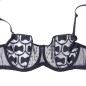 Midnight Ties: Underwire Bra for Men in AA Cup Black Bowties Midnight Ties: Underwire Bra for Men in AA Cup Black Bowties