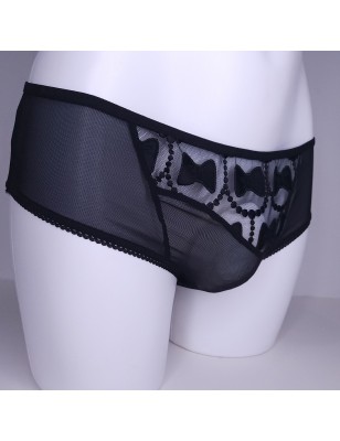 Midnight Ties: Black Polka Dot Crossdressing Panties
