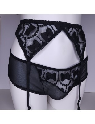 Midnight Ties: Bow Tie Polka Dot Sissy Garter Belt