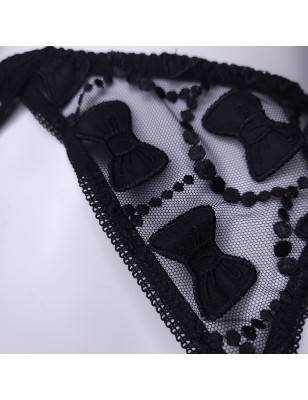 Midnight Ties: Bow Tie Polka Dot Sissy Garter Belt