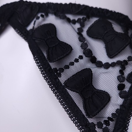Midnight Ties: Bow Tie Polka Dot Sissy Garter Belt
