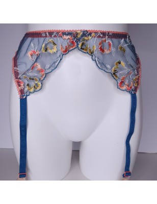 Marigold Kiss: Satin Lace Sissy Garter Belt for Men