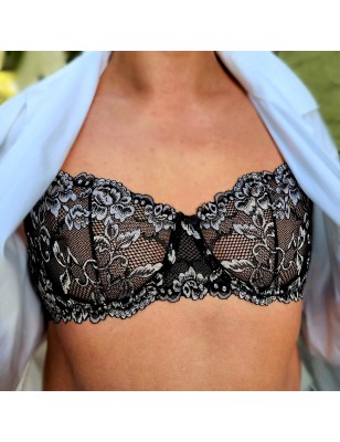 Noir Mirage: Crossdressing Lingerie Bra AA Cup