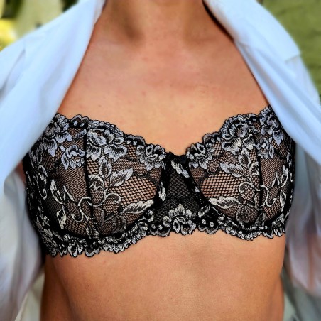 Noir Mirage: Crossdressing Lingerie Bra AA Cup