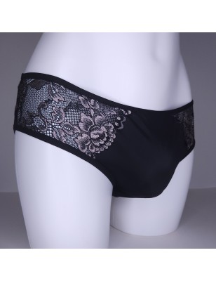 Noir Mirage: Sissy Panties for Men in Glossy Lace