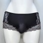 Noir Mirage: Smooth Glossy Maxi Brief for Crossdressing Men