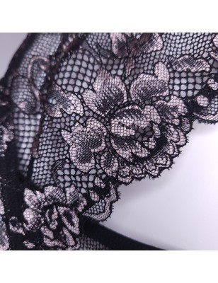 Noir Mirage: Black Sissy Lingerie Garter Belt