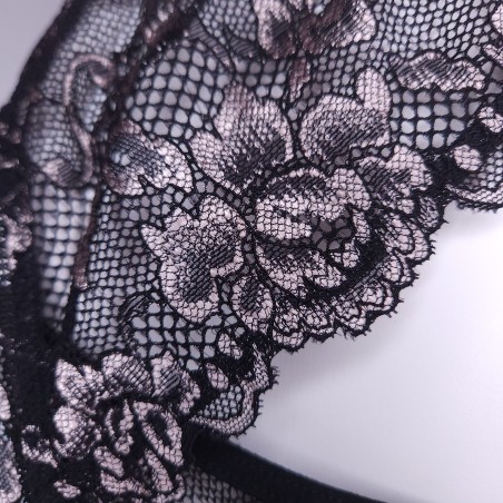 Noir Mirage: Black Sissy Lingerie Garter Belt