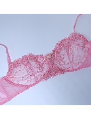 Cherry Darling: Light Pink Sissy AA Cup Male Bra