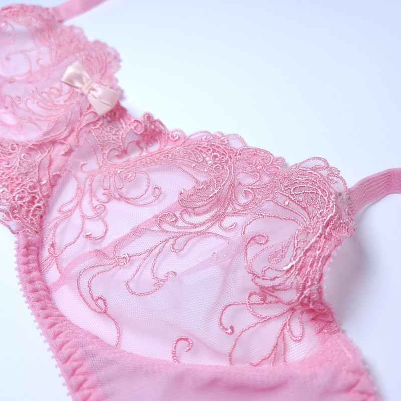Cherry Darling: Light Pink Sissy AA Cup Male Bra Cherry Darling: Light Pink Sissy AA Cup Male Bra