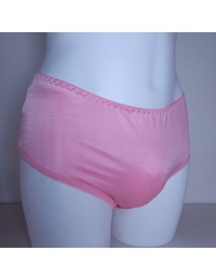 Cherry Darling: Cross Dress Satin Sissy Maxi Brief Full Front Coverage