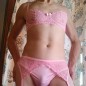 Cherry Darling: Light Pink Sissy AA Cup Male Bra