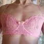 Cherry Darling: Light Pink Sissy AA Cup Male Bra