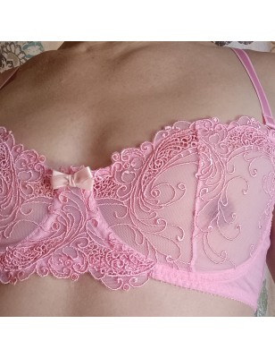 Cherry Darling: Light Pink Sissy AA Cup Male Bra