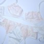 Satin Blush: Male Lace AA Bra in Light Cream