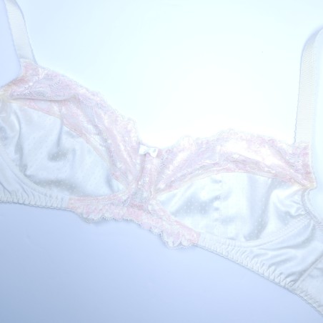 Satin Blush: AA Cup Men's Bra- Sissy Satin Underwire Bra